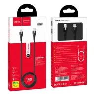 USB-С кабель HOCO X45 Surplus PD USB-C-8pin (Lightning)  1 метр, 3А, ПВХ, чёрный