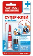 Клей КОНТАКТ+ПРАЙМЕР (3г+3мл) шоу-бокс