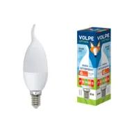 Лампа VOLPE, LED-CW37-6W/NW/E14/FR/O, 4500K