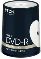 Диск TDK DVD-R 16x Brand банка 100 шт