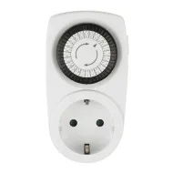 Таймер механический Uniel UST-M10 WHITE  с розеткой, 220В. 12/24ч. 3500Вт