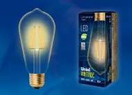 Лампа Uniel, Vintage LED-ST64-5W/GOLDEN/E27 GLV22GO