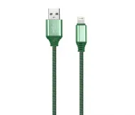 Дата-кабель Smartbuy 8pin кабель в нейлон. оплетке Socks, 1 м., <2А, зеленый iK-512NSbox green