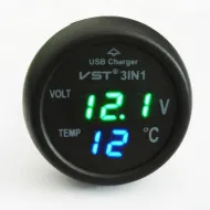 VST 706-6 авто вольтметр, ЗУ, термометр