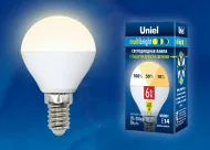 Лампа Uniel LED-G45-6W/NW/E14/FR/MB PLM11WH 