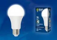 Лампа Uniel LED-A60-10W/4000K/E27/PS PLS10WH Лампа LED с датчиком освещенности. 