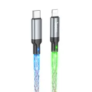 HOCO U112 Серый кабель PD20W (iOS Lighting-TYPE-C) 1м LED