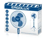 Вентилятор напольный ERGOLUX ELX-FS02-C31 серый с белым (16 дюймов, 45 Вт, 130 см)