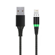 Кабель зарядки Smartbuy с магнитным отсоед.. 8-pin для Apple, длина 1м, до 2 А, черн. (iK-510mt-2)