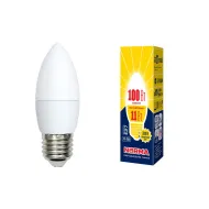 Лампа VOLPE LED-C37-11W/WW/E27/FR/NR, 3000K