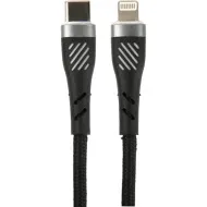 PERFEO Кабель USB Type-C вилка - Lightning вилка, 60W, черный, длина 1 м., POWER (C1005)