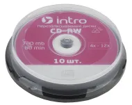 Диск Intro CD-RW 10шт 12х