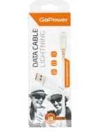 Кабель GoPower GP01L USB (m)-Lightning (m) 1.0м 2.4A ПВХ бел