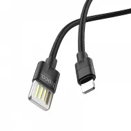 Кабель USB 2.4A HOCO U55 (iOS Lighting) 1.2м черный