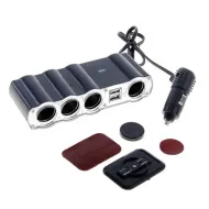 Разветвитель авто OLESSON WF-4008 (4 гнезда+2*USB)