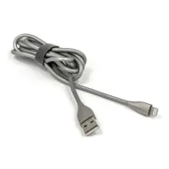USB-кабель BYZ BC-017i AM-8pin (Lightning)  1.2 метра, 2.4A, ПВХ, серебристый
