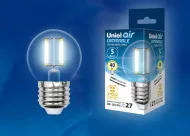 Лампа Uniel LED-G45-5W/NW/E27/CL/DIM GLA01TR, диммер