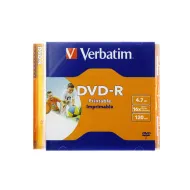 Диск SLIM VERBATIM DVD-R 4,7 GB 16x JC/10 Photo Print
