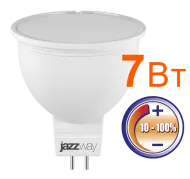Лампа Jazzway PLED-DIM JCDR 7w 3000K 500Lm GU5.3