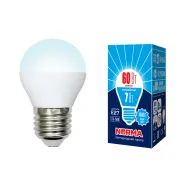 Лампа VOLPE, LED-G45-7W/NW/E27/FR/NR, 4000K