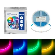 Лента светодиодная 480SMD(2110)/ 14Вт/м 24V 5000*8*1.8мм RGB, IP20, LS531 FERON 5м