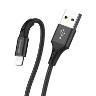 USB-кабель BOROFONE BX20 Enjoy AM-8pin (Lightning)  1 метр, 2A, нейлон, чёрный