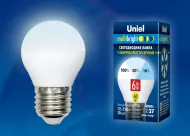 Лампа Uniel LED-G45-6W/NW/E27/FR/MB PLM11WH