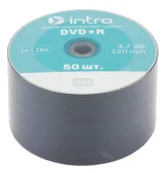 Диск DVD+R INTRO 16х 4,7GB Shrink 50