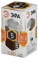 Лампа светод. ЭРА LED P45-5W-827-E27