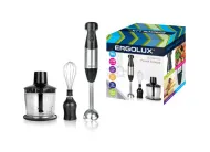 Блендер ERGOLUX ELX-BS02-C72 серебристо-черн (измельчитель,венчик, блендер.700Вт)
