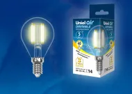 Лампа Uniel LED-G45-5W/WW/E14/CL/DIM GLA01TR, диммер