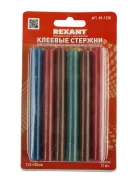 Клеевой стержень 11/100мм,блистер,цветной,12шт/уп.REXANT 09-1230