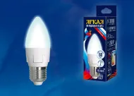 Лампа LED Яркая, LED-C37 7W/NW/E27/FR PLP01WH, 4000K, Uniel