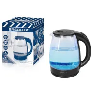 ERGOLUX ELX-KG06-C02 черный ПРОМО (чайник стеклянный, 1.8л, 220-240В, 1600 Вт)