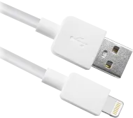 USB кабель ACH02-01L AM-Lightning, белый, 1m, пакет DEFENDER