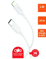 Кабель GoPower GP10TL Lightning (m)-Type-C (m) 1.0м бел