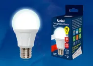 Лампа LED Яркая, LED-A60 10W/NW/E27/FR PLP01WH, 4000К, Uniel