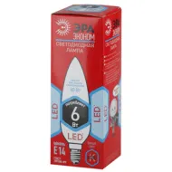 Лампа ЭРА RED LINE LED B35-6W-840-E14 E14 / Е14 6Вт свеча нейтральный белый свет