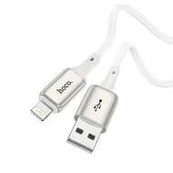 HOCO X66 Серый кабель Type-C 2.4A (iOS Lighting) 1м