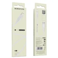 USB-кабель BOROFONE BX18 Optimal AM-8pin (Lightning)  1 метр, 2,4A, ПВХ, белый