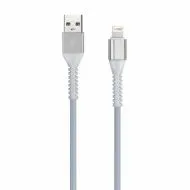 Дата-кабель Smartbuy 8pin кабель в TPE оплетке Flow 3D, 1м. мет.након., <2А, белый