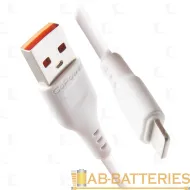 Кабель GoPower GP01L USB (m)-Lightning (m) 1.0м 2.4A ПВХ белый