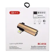 Переходник для iPhone BYZ BC-013I, Jack 3.5 мм-8pin (Lightning), золото