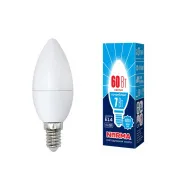 Лампа VOLPE, LED-CW37-7W/WW/E14/FR/NR, 3000K