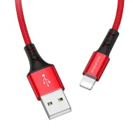 USB-кабель BOROFONE BX20 Enjoy AM-8pin (Lightning)  1 метр, 2A, нейлон, красный