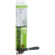 USB кабель для iPhone 5/6/6Plus 8 pin 1.0м ПЛОСКИЙ (в коробке) черный (ELTRONIC) 7766