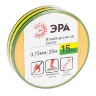 Изолента ПВХ ЭРА 15*10 желто-зеленая