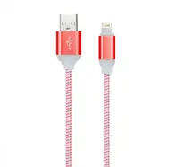 Дата-кабель Smartbuy USB - 8 pin, с индикацией, 1 м, красный, с мет. након. (iK-512ssbox red)/50