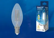 Лампа Uniel LED-C35-9W/4000K/E14/CL/DIM диммер 4000K