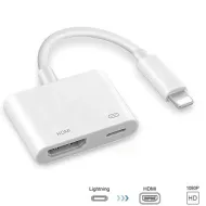 Орбита OT-AVW53 переходник (штекер Lightning - гнездо HDMI/Lightning) 15 см